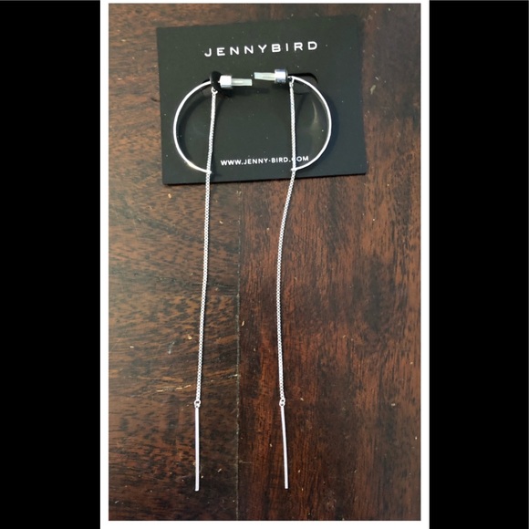 Jenny Bird Jewelry - Jenny Bird sterling silver half moon chain earrings.  Brand new. Never worn.
